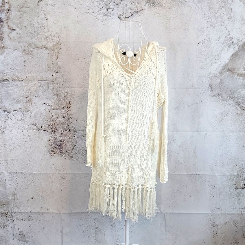 Lovestitch hooded pullover sweater - ivory Women's Size S